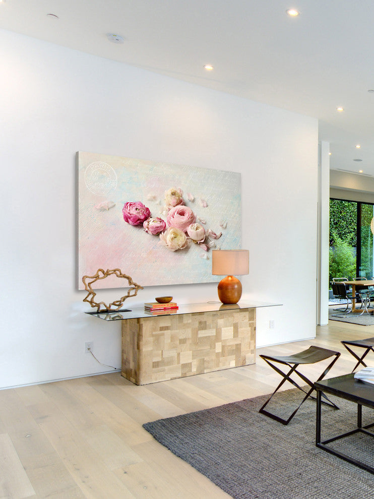 Marmont Hill, "Ranunculus Petals" by Sylvia Cook Print on Wrapped Canvas, 18x12