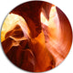 Yellow Antelope Canyon, Landscape Photo Disc Metal Artwork, 38"