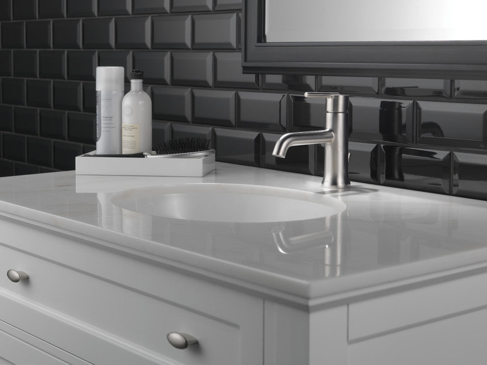 Delta Trinsic Single Handle Bathroom Faucet, Stainless, 559LF-SSMPU