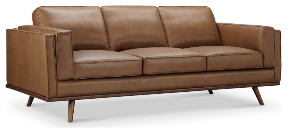 Positano Leather Sofa, Camel