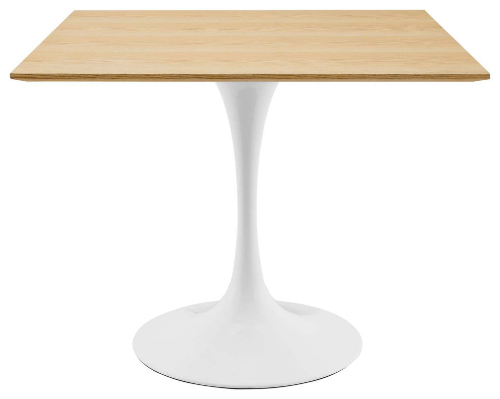 Lippa 36" Square Dining Table White Natural