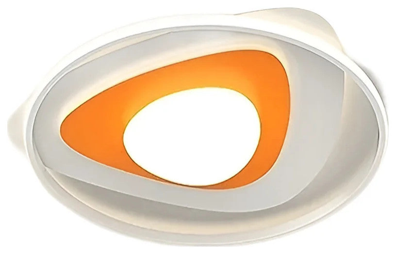 Poperinge | Round Creative Acrylic LED Ceiling Light, Orange