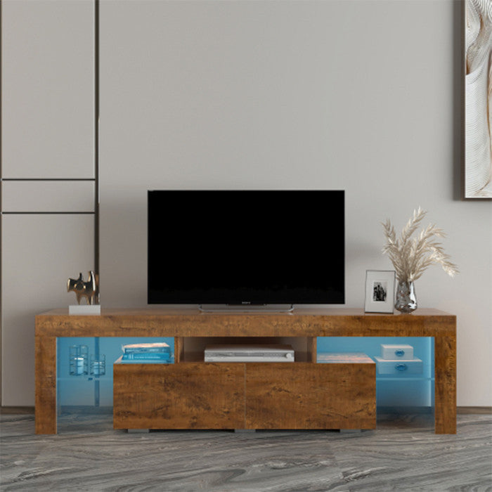 Vintage black TV cabinet wood TV benches with walnut finish