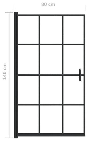 vidaXL Shower Enclosure Shower Cabin with ABS Handle ESG 31.5"x55.1" Black