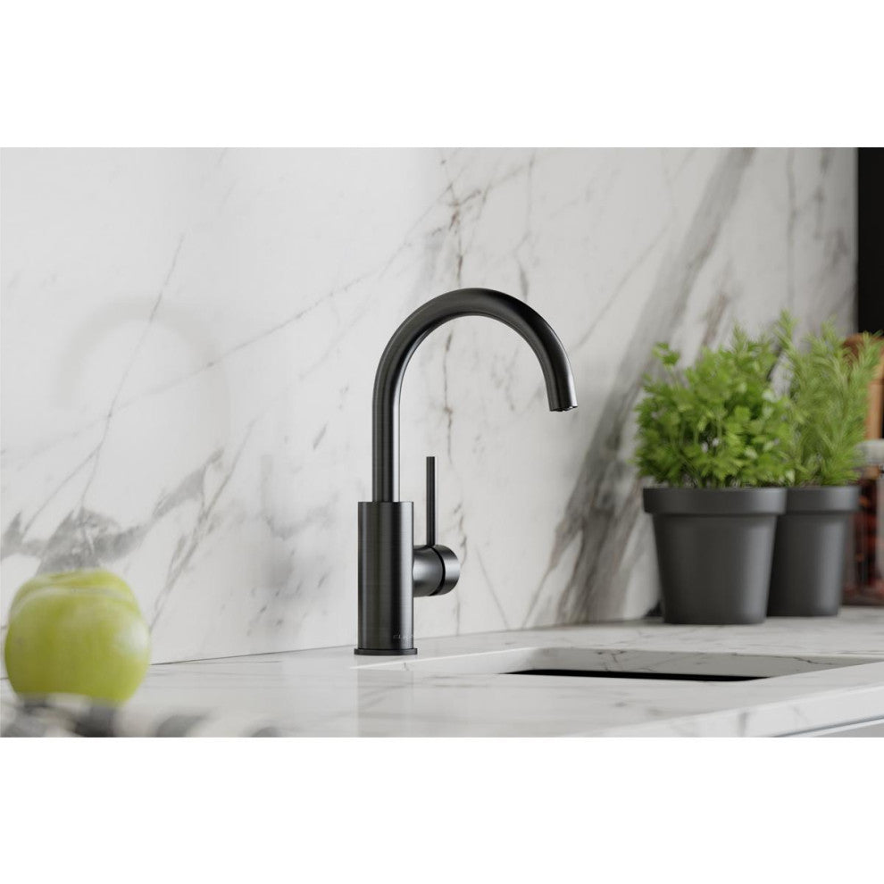 LKAV3021BK Elkay Avado Single Hole Bar Faucet with Lever Handle Black Stainless