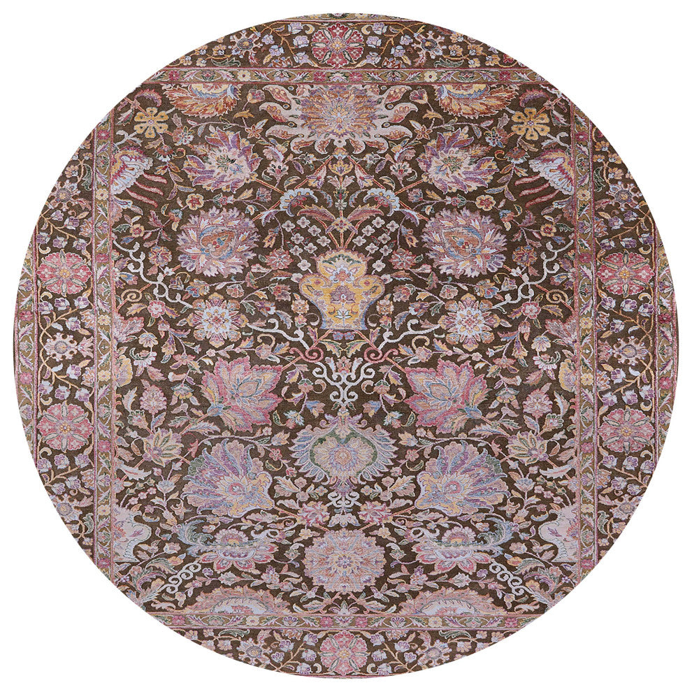 Ahgly Company Indoor Round Mid-Century Modern Area Rugs, 5' Round