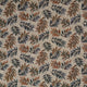 Green, Red And Brown, Floral Leaves Tapestry Upholstery Fabric By The Yard