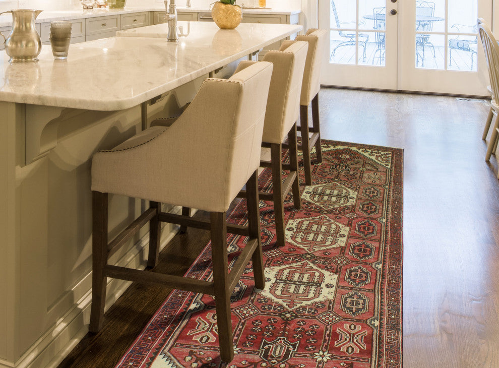 Fine Vintage Distressed Erhan Pink/Ivory Runner, 3'8 x 9'9