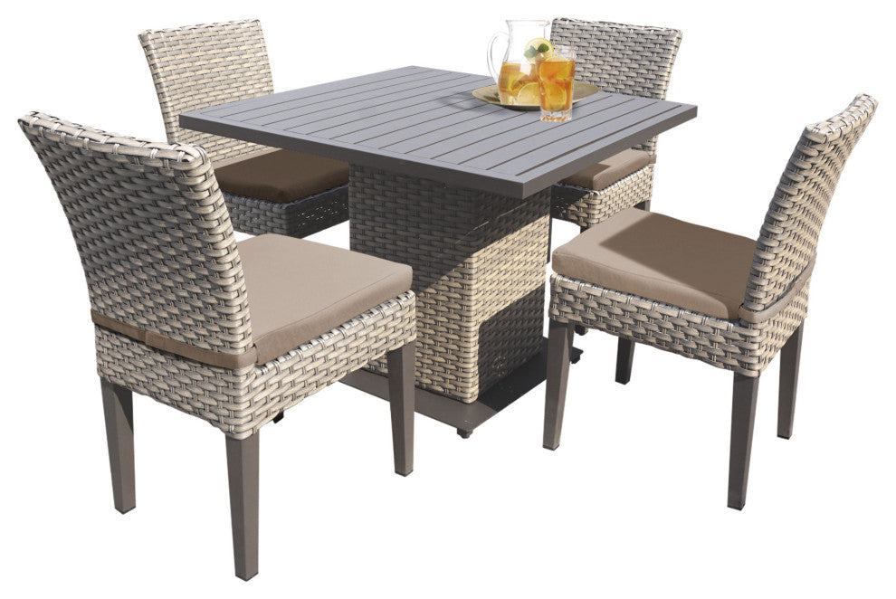 Florence Square Dining Table with 4 Chairs Wheat