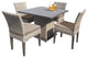 Florence Square Dining Table with 4 Chairs Wheat