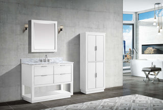 Avanity 28" Mirror For Allie/Austen, White With Brushed Silver Trim