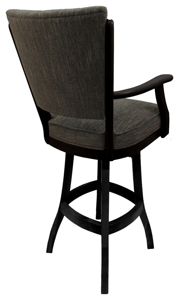 Classic Extra Tall Bar Stool, Sanora Brown, Black, 34"