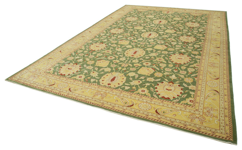 Rug N Carpet - Handmade Oriental 12' 2" x 17' 10" Oversize Oushak Area Rug