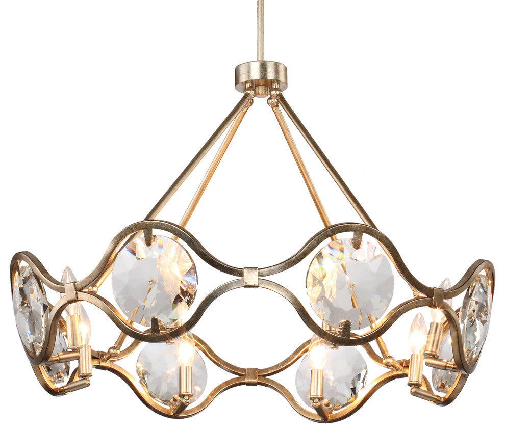 Crystorama Quincy 8-Light Chandelier, Distressed Twilight