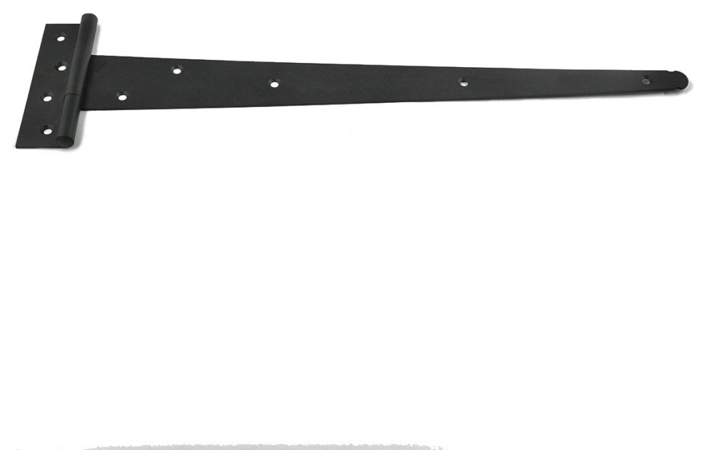T Strap Door Hinge RSF Black Iron Light Duty 19" Pack of 3 |