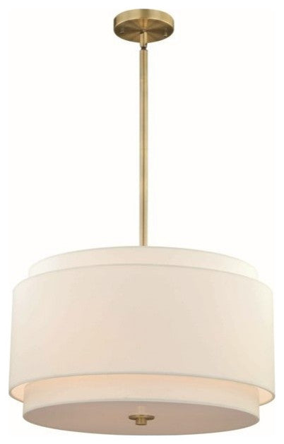 Burnaby 4-Light Pendant, Matte Brass