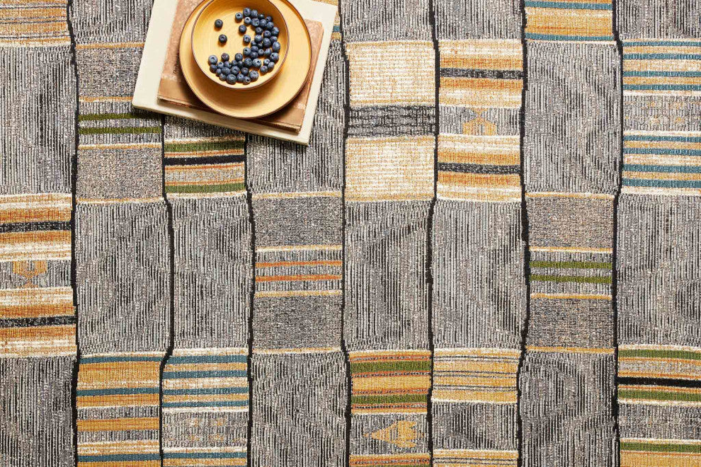 Mika In/out Area Rug by Loloi, Granite / Multi, 5'3"x7'8"