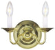 Livex Lighting 2 Light Polished Brass Wall Sconce - 5018-02