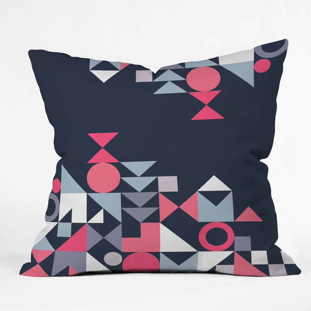 The Old Art Studio Modern Geometric 32 Throw Pillow