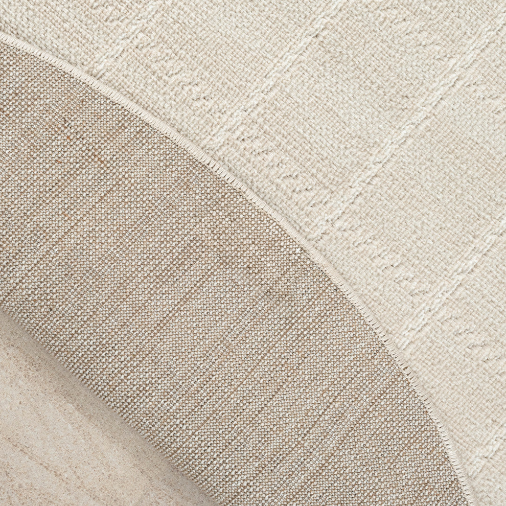 Nourison Serenity Home 8' x Round Ivory Cream Modern Indoor Rug