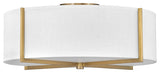 Hinkley Axis Large Semi-Flush Mount, Heritage Brass