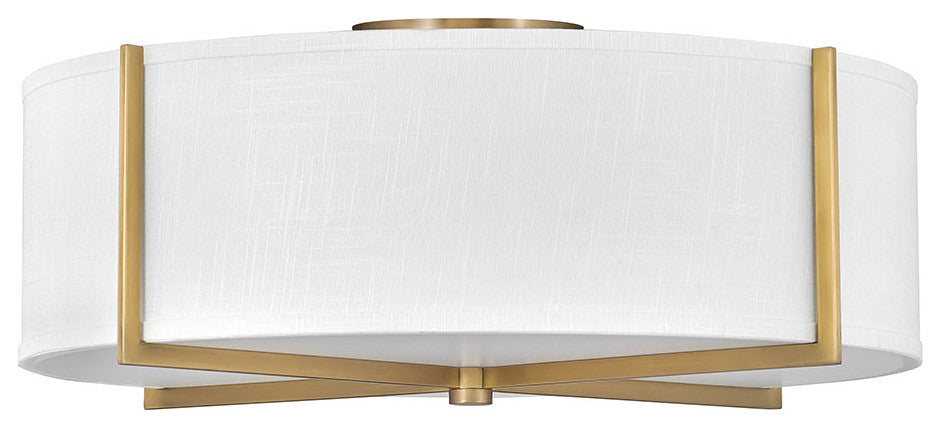 Hinkley Axis Large Semi-Flush Mount, Heritage Brass