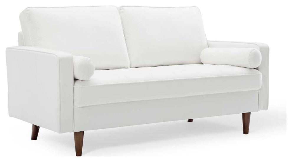 Valour Performance Velvet Loveseat - White