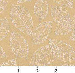 Gold, Textured Leaves Woven Upholstery Fabric By The Yard