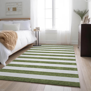 Premium Machine Washable Mayfield AMF528 Olive 10' x 14' Rug