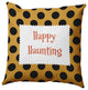 Happy Haunting Dots Accent Pillow, Golden Mustard, 18"x18"