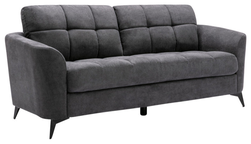 Callie Woven Fabric Sofa, Gray