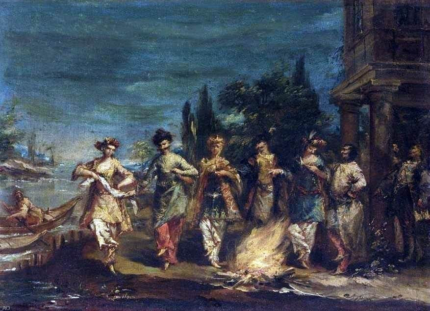 Giovanni Antonio Guardi Three Couples Wall Decal