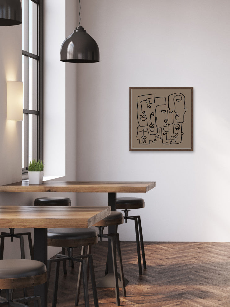 "Puzzled" Framed Painting Print, 12x12