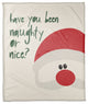 Naughty or Nice Santa 30x40 Coral Fleece Blanket