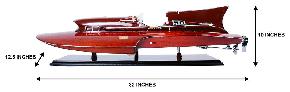 Ferrari Hydroplane Wooden Handcrafted boat model