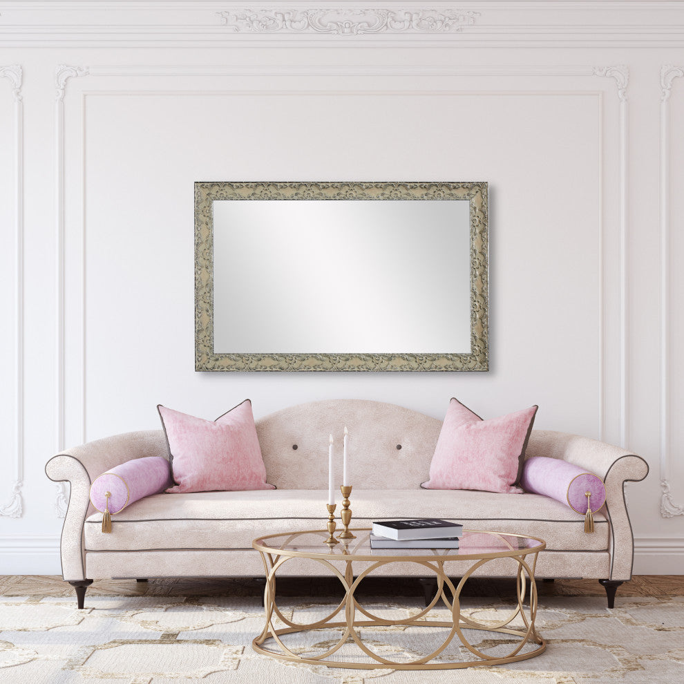 Maricopa Framed Wall Mirror, Ivory, 30"x40"
