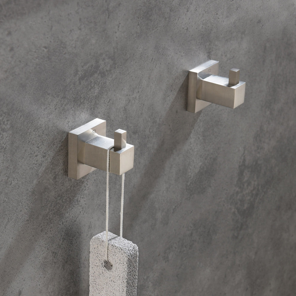Cube Bathroom Robe Hook KBA1501, Brush Nickel