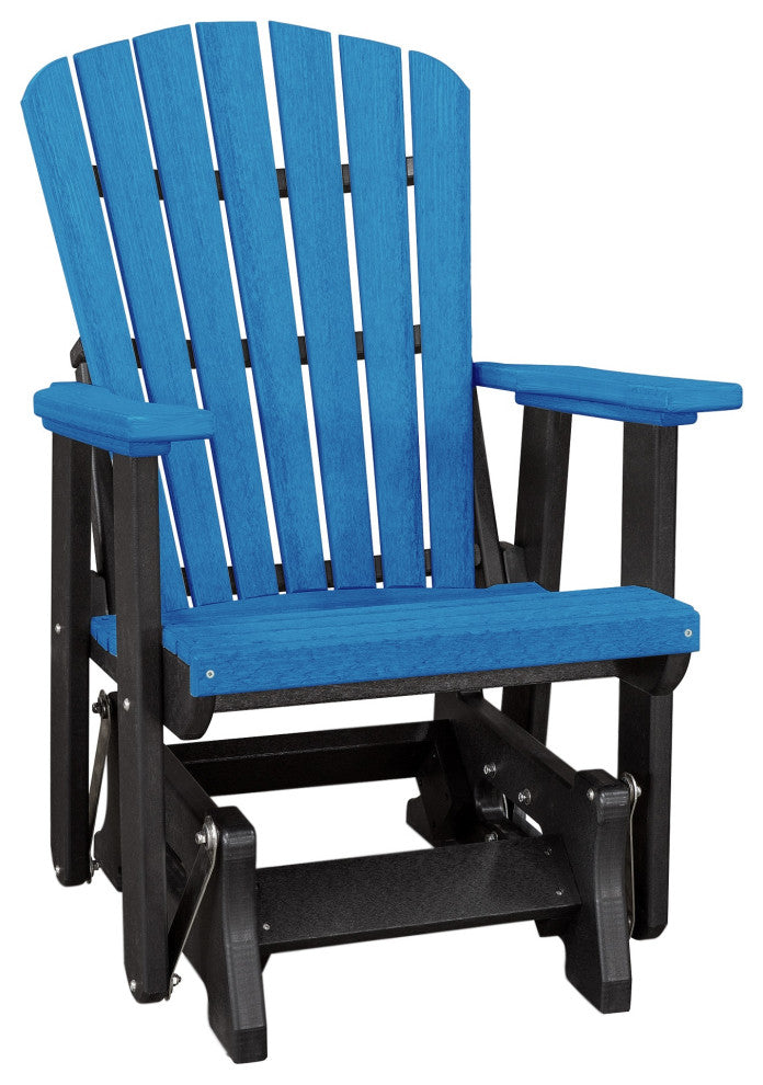 OS Home and Office Model 515BBK Fan Back Glider, Blue With a Black Base