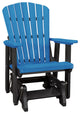 OS Home and Office Model 515BBK Fan Back Glider, Blue With a Black Base