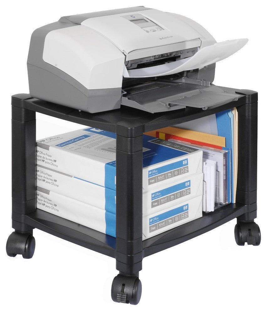 Mobile Printer and Fax Stand, 2 Shelves