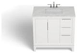 The Ezra Bathroom Vanity, Pure White, 36", Single Sink, Freestanding