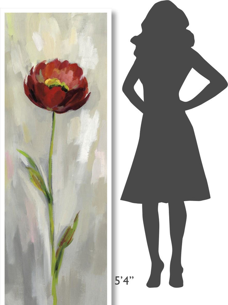 "Single Stem Flower II Crop" Digital Paper Print by Silvia Vassileva, 26"x74"