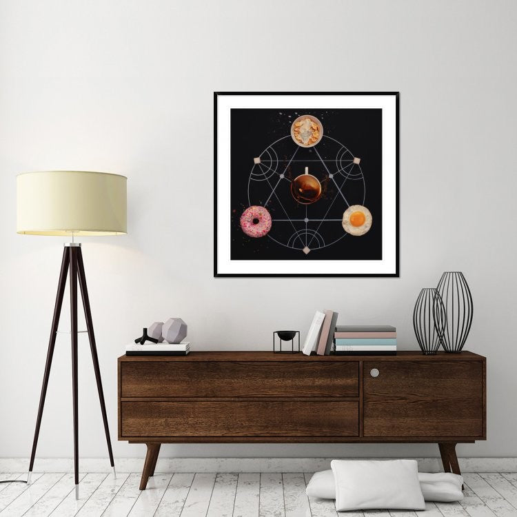 "Breakfast Alchemy" Framed Digital Print by Dina Belenko, 44x44"
