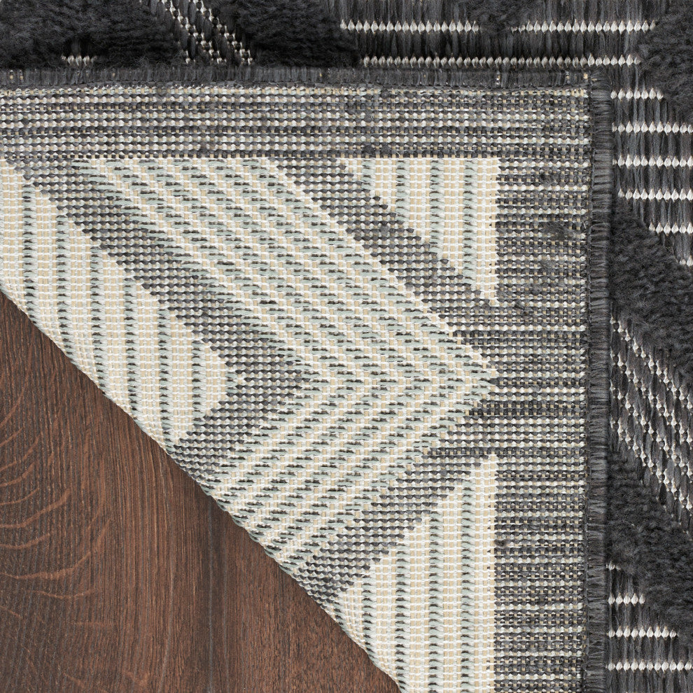 Nourison Versatile 7' x 10' Charcoal/Black Modern Area Rug