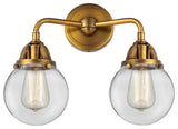 Beacon Bath Vanity Light, Brushed Brass, Clear, Clear