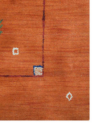 HAND KNOTTED LOOM WOOL ECO-FRIENDLY AREA RUGS - Rectangle, Orange, Contemporary