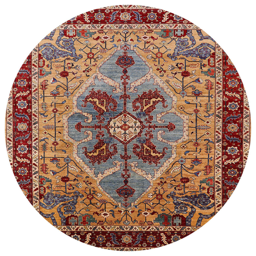 Ahgly Company Indoor Round Mid-Century Modern Area Rugs, 3' Round
