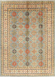 Pakistani Hand-Knotted Oriental Kazak Traditional Area Rug, Blue, 12'0"X8'9"
