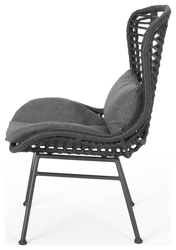 Qearl Outdoor Club Chairs, Set of 2, Gray