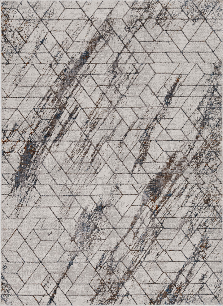 KAS Inspire 7503 Ivory Elliott Area Rug, 2'2"x6'11" Runner